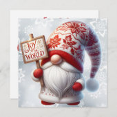 クリスマス・ノームのグリーティングカード シーズンカード (正面/裏面)