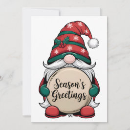 クリスマス・ノームのシーズン・グリーティング 招待状