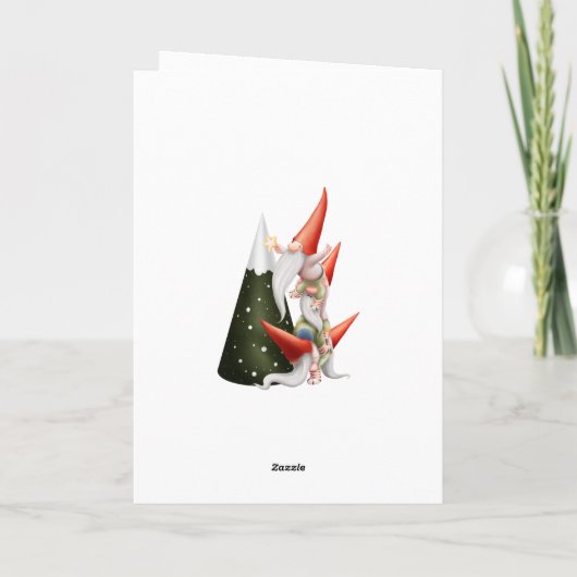 クリスマス・ノームの写真コラージュ ホリデーカード シーズンカード (裏面)