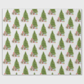 クリスマス・ハウンド・ドッグ・イン・ライト ラッピングペーパー (フラット)