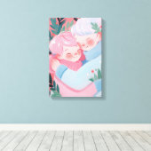 クリスマス・ハグ キャンバスプリント (インサイチュ (ウッドフロア))