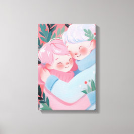 クリスマス・ハグ キャンバスプリント