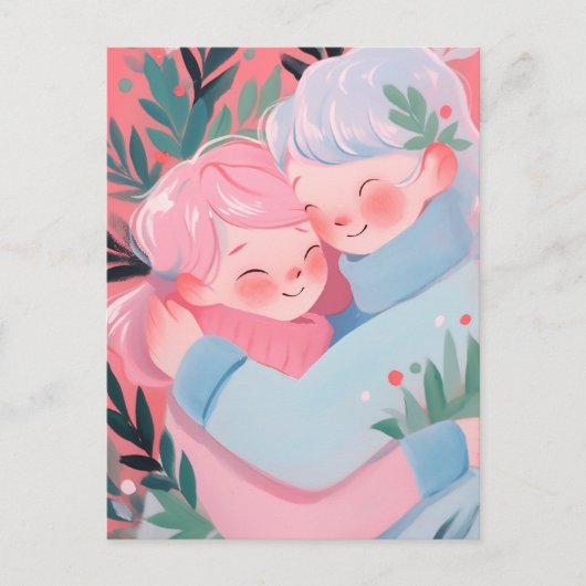 クリスマス・ハグ ポストカード (正面)