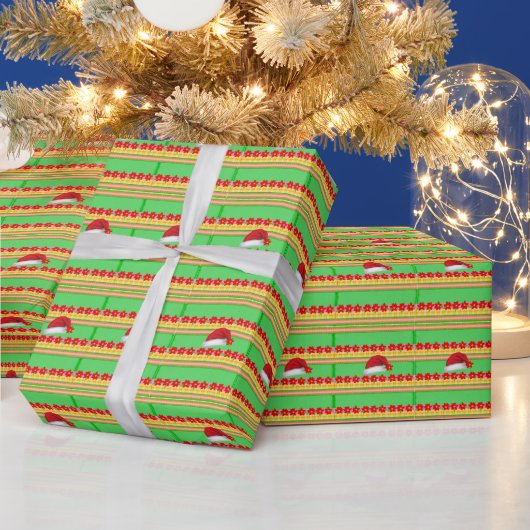 クリスマス ハット ラッピングペーパー (クリスマス)