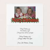 クリスマス「ハッピーバースデーイエス」グリーティングカード (内部フラット)