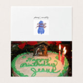 クリスマス「ハッピーバースデーイエス」グリーティングカード (外部フラット)