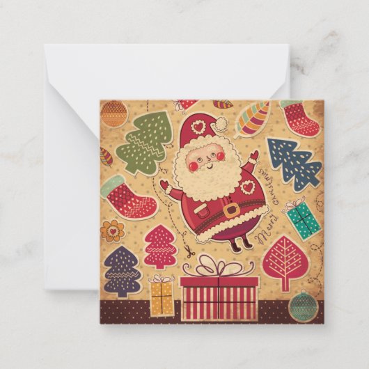 クリスマス/ハッピーホリデー ノートカード (正面)