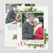 クリスマス ハッピー ホリー ベリー 2 フォト (正面/裏面)