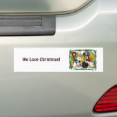 クリスマス・ハト バンパーステッカー (車上)