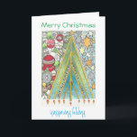 クリスマス/ハヌカーカード(クリスマス) シーズンカード<br><div class="desc">友人および家族を両方の休日を祝うこの手描きのカードとの幸せなHanukristmasそしてChristmukkah望んで下さい。</div>