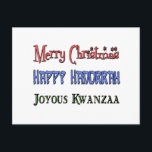 クリスマス – ハヌカー – クワンザ<br><div class="desc">クリスマスで誰もが喜ぶこと – ハヌカー – クワンザカード、Tシャツ、マグカップ！</div>