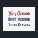 クリスマス – ハヌカー – クワンザ<br><div class="desc">クリスマスで誰もが喜ぶこと – ハヌカー – クワンザカード、Tシャツ、マグカップ！</div>