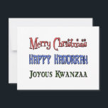 クリスマス – ハヌカー – クワンザ<br><div class="desc">クリスマスで誰もが喜ぶこと – ハヌカー – クワンザカード、Tシャツ、マグカップ!</div>