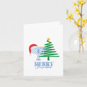 クリスマス・ハヌカ 祝福カード かわいい 折り畳み式 カード (黄色い花)