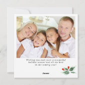 クリスマス ハリーポリ―のフェスティブ グリーティング2 フォト付き (裏面)