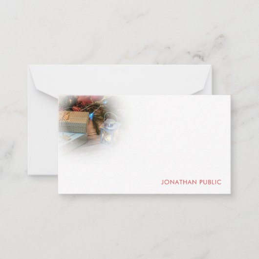 クリスマス ハンドスクリプト モノグラム エレガント テンプレート (正面)