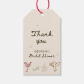 クリスマス ハンドドローンブライダルシャワー ギフトタグ (正面)