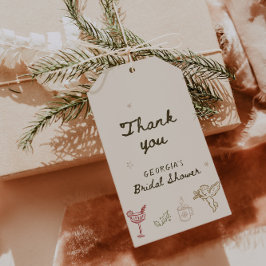 クリスマス ハンドドローンブライダルシャワー ギフトタグ