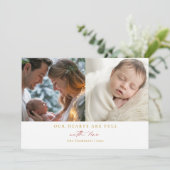 クリスマス ハーツ ミニマル レッド ファミリー ベイビー 2 フォト (スタンド正面)