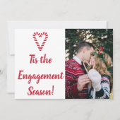 クリスマス・ハートのエンゲージメント写真 シーズンカード (正面)