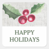 クリスマス ハートフル ホリーデー スクエアシール (正面)