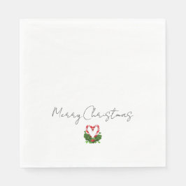 クリスマス ハート キャンディ ケーン スイート ホリデー スタンダードランチョンナプキン