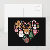 クリスマス ハート ラブ アイコン ホリデー Xmas サンタ (正面/裏面)