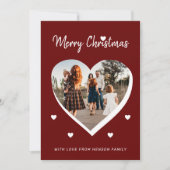 クリスマス ハート 家族 写真 (正面)