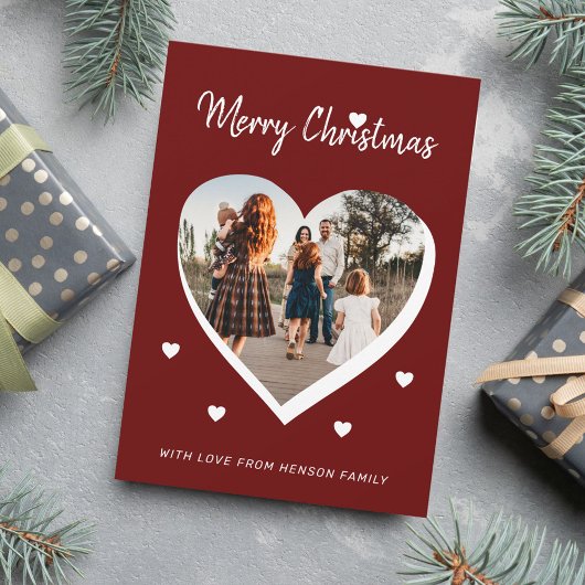 クリスマス ハート 家族 写真