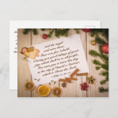 クリスマス・バイブル・バース・ルカ2 10-11天使はこう言った。 シーズンポストカード (正面/裏面)