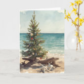 クリスマス・バイ・ザ・ショア カード (黄色い花)