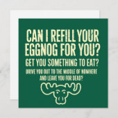 クリスマス・バケーション あなたのエッグノッグをおかわりしてあげようか シーズンカード (正面/裏面)