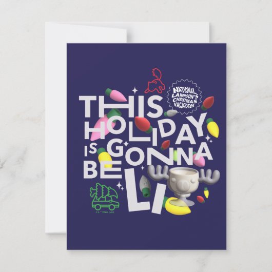 クリスマス・バケーション | 今年のホリデーは最高に楽しくなる！ ノートカード (正面)