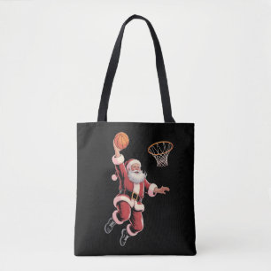 クリスマス バスケットボール スポーツ好き サンタ プレーヤー トートバッグ