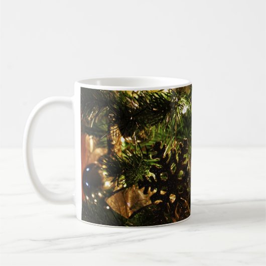 クリスマス·バタフライ コーヒーマグカップ (左)