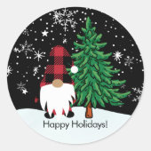 クリスマス バッファロープリント えびすさん ステッカー (正面)