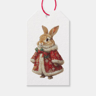 クリスマス バニーとネズミ ギフトタグ