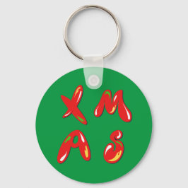 クリスマス バブル テキスト    キーホルダー