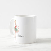 クリスマス バレリーナ ガール  コーヒーマグカップ (正面左)