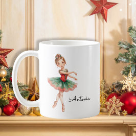 クリスマス バレリーナ ガール コーヒーマグカップ
