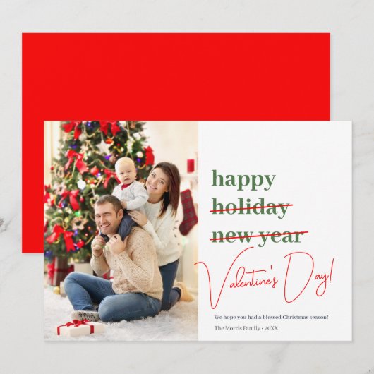 クリスマス+バレンタインおめでとう（遅刻中） シーズンカード (正面/裏面)