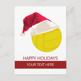 クリスマス バレーボール サンタハット ポストカード