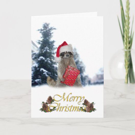 クリスマス・バンディット・ラクーン（プレゼント） シーズンカード (正面)