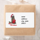 クリスマス・バンディット・ラクーン(プレゼント) ラベル (インサイチュ)