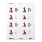 クリスマス・バンディット・ラクーン(プレゼント) ラベル (フルシート)