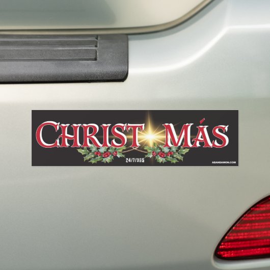 クリスマス バンパーステッカー (車上)