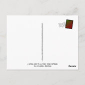 クリスマス・バースデー サンタクロース 黒い木｜ ポストカード (裏面)