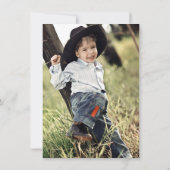 クリスマス・バースデー・パーティーの招待サンタ 招待状 (裏面)