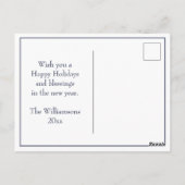 クリスマス・バース・アナウンス・ホリデ生まれたばかりのー・フォト ポストカード (裏面)