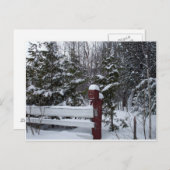 クリスマス・バードハウスを待っている シーズンポストカード (正面/裏面)